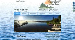 Desktop Screenshot of lakeshoremotelicelake.com