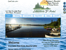 Tablet Screenshot of lakeshoremotelicelake.com